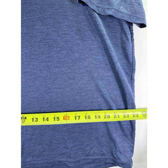 Under Armour Heatgear The Tech Tee Blue Patterned Active T-Shirt Mens X-Large - Picture 3 of 5